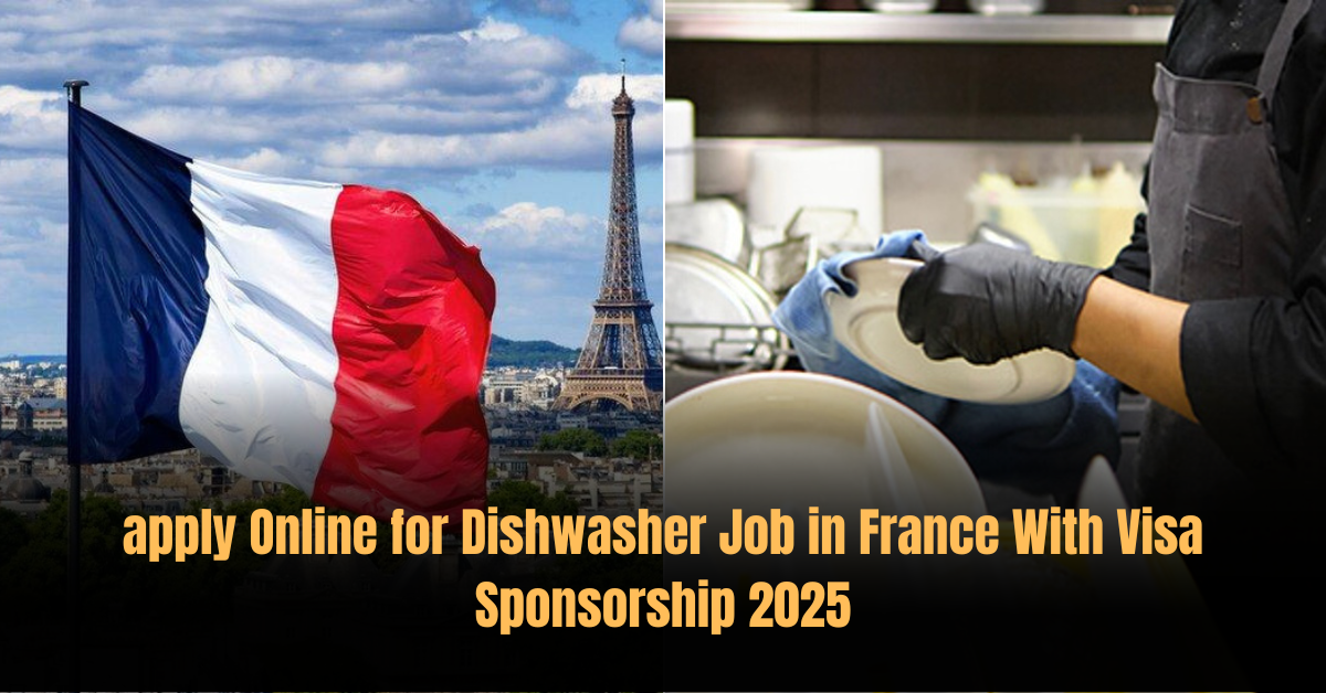 apply Online for Dishwasher Job in France With Visa Sponsorship 2025