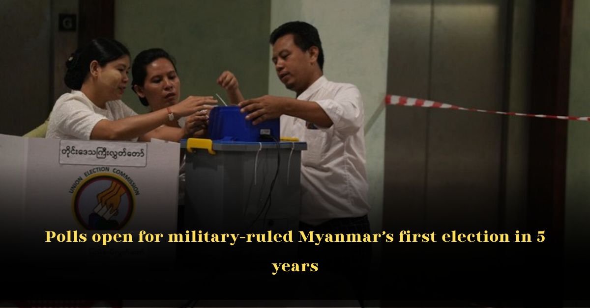 Polls open for military-ruled Myanmar’s first election in 5 years